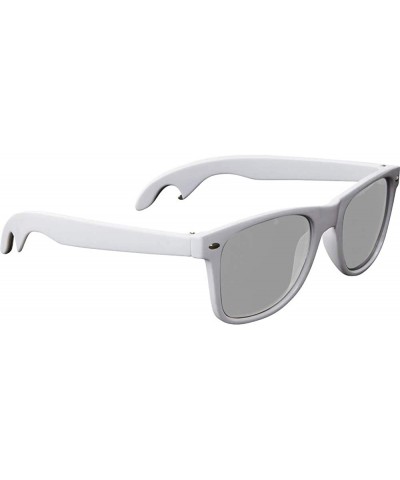 Goggle Sun Ray Sunglasses With Bottle Opener - Solid Black - CY18CTHT3KO $8.99