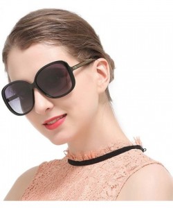 Semi-rimless Women's Fashion Vintage Polarized TAC Sunglasses Round Frame 100% UV protection - C - CC198O4REOC $19.62