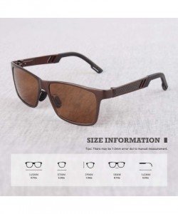 Wayfarer Men's Retro Al-Mg Frame Polarized Sunglasses UV400 Protection MS0 - Brown Brown - CK17YK4Z2C2 $20.76