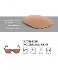 Wayfarer Men's Retro Al-Mg Frame Polarized Sunglasses UV400 Protection MS0 - Brown Brown - CK17YK4Z2C2 $20.76