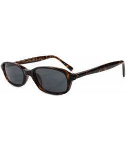 Rectangular Classic Old Vintage 80s 90s Indie Rectangle Sunglasses - Tortoise / Gray - CP18ECE9D5Q $11.79