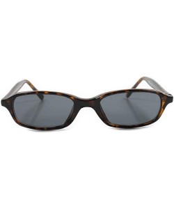 Rectangular Classic Old Vintage 80s 90s Indie Rectangle Sunglasses - Tortoise / Gray - CP18ECE9D5Q $11.79