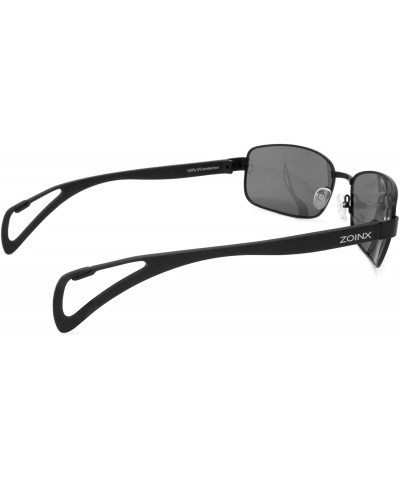 Aviator Dakota Watch Company Men's Wrap Polarized Sunglasses - Black/Gray - CU11SD2EQLD $58.40