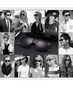 Oversized Polarized Sunglasses for Men Women Fashion Classic Mirror Lens UV Blocking Sun Glasses - Matte Black+bright Black -...