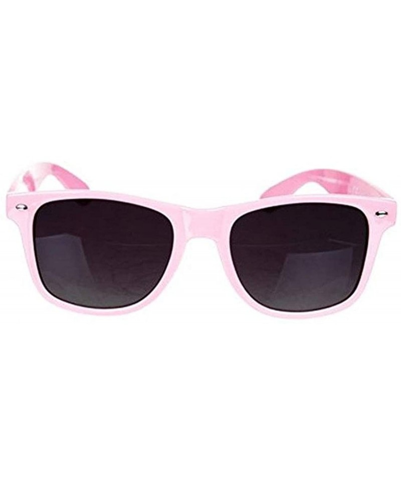 Aviator Wayfarer Aviator Style Sunglasses Retro Fashion Shades UV400 - Light Pink - CX12I2VO8BR $10.64