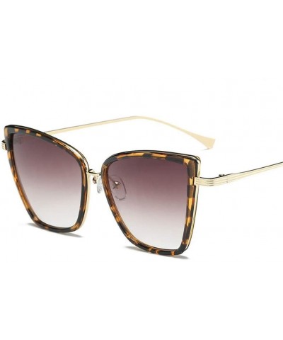 Cat Eye Retro Big Cat Eye Sunglasses Women Black Mirror Sun Glasses Fashion Vintage Sunglass - 2 - CX18QZ8Q65H $55.84