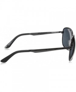 Rectangular HTG1013 C3 Polarized Rectangular Sunglasses - Shiny Gun - CB11OCMWLI3 $31.92