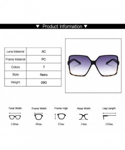 Rectangular Vintage Gradient Sunglasses-Oversize Square Shade Glasses-Polarized-Unisex - E - CH1905XSS8T $23.53