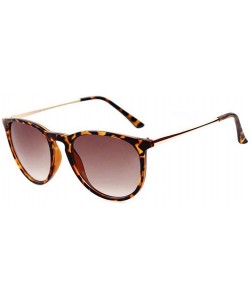 Round sunglasses for women Retro Round Sunglasses Men Oval Frame Sun Glasses - 4 - CH18WWMIM2D $22.29