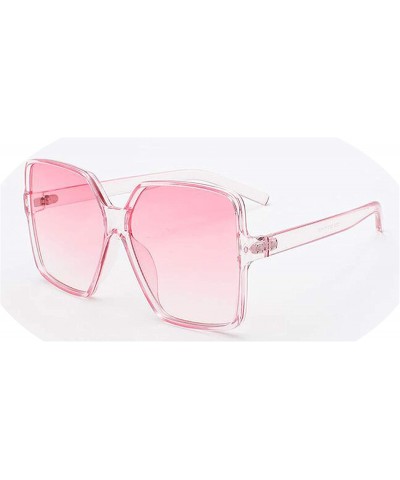 Oversized Sunglasses Women Ocean Candy Ladies Shades New Big Frame Sun Glasses - Pink Pink - CW18W0EX697 $17.25