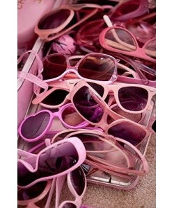 Oversized 10 Packs Neon Colors Wholesale Heart Sunglasses - 20 Packs Pink - CC18G0IISET $20.29