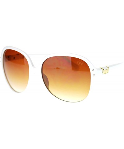 Butterfly Womens Luxury Retro Fashion Large Plastic Butterfly Designer Sunglasses - White - C011NSKWVZD $20.37