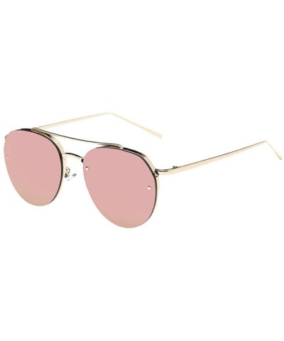 Aviator Sunglasses for Men Women Aviator Polarized Metal Mirror UV Lens Protection - B - CU18UTNTG58 $23.40