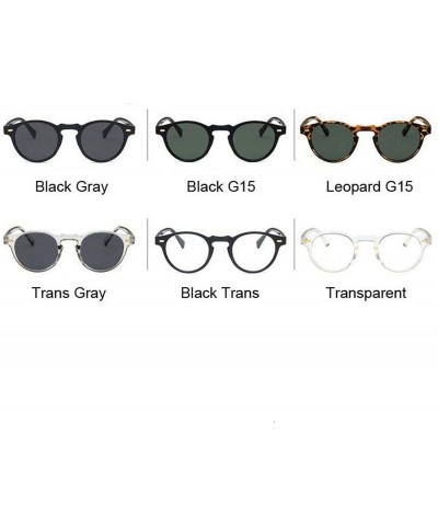 Oval Fashions Small Sunglasses Clear Classic UV400 Sun Glasses Trends Female Transparent Shades Women - Leopard G15 - C6198ZZ...