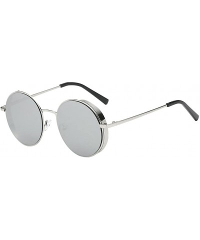 Sport Women Men Fashion Rounded Metal Frame Brand Classic Sunglasses - F - C9180R5X677 $8.24
