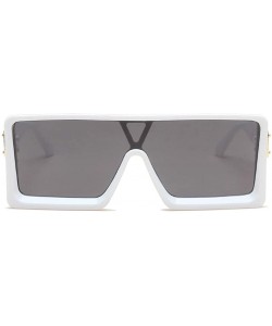 Rectangular Man Women Square Sunglasses Glasses Shades Vintage Retro Sunglasses for Prescription Glasses Eyeglasses - White -...