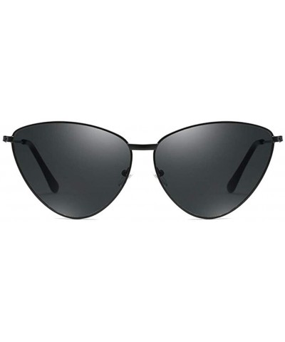 Cat Eye Women Metal Frame Cat Eye Sunglasses UV400 Mirror Sun Glasses Female Vintage Eyewear - Silverblue - CF199G9A982 $8.19