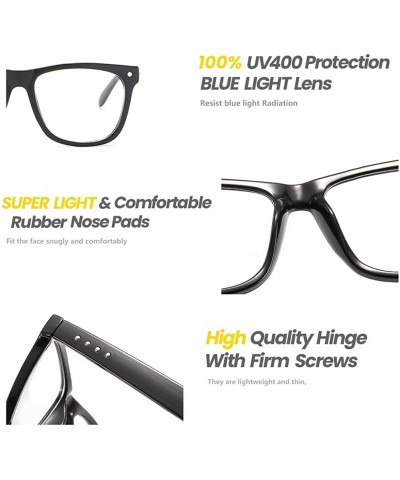 Wayfarer Unisex(Womens Mens) Fashion Frame retro Classic Eyewear Clear Lens Glasses - Color 3 - C118M2HRZN8 $12.52