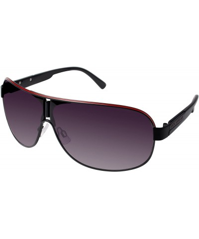 Shield Men's R1396 Shield Sunglasses- Matte Black Red- 72 mm - CW180SZKH0C $31.79