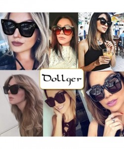 Square Oversized Square Sunglasses for Women Fashion Designer Big Shades Gradient Women Sunglasses - CB197EM4L0W $12.26