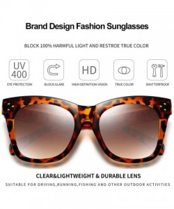 Square Oversized Square Sunglasses for Women Fashion Designer Big Shades Gradient Women Sunglasses - CB197EM4L0W $12.26