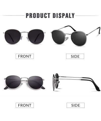 Oversized Round Polarized Sunglasses for Men Women Vintage Designer Circle Lens Sun Glasses - CK18SN2SO9A $10.66