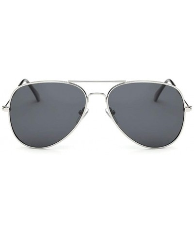 Rimless Unisex 3026 Gold Wire Frame Tinted Lens Aviator Sunglasses - Silver - CL18KL4ZADK $11.01