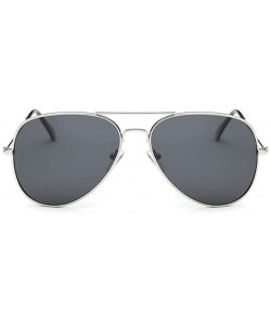 Rimless Unisex 3026 Gold Wire Frame Tinted Lens Aviator Sunglasses - Silver - CL18KL4ZADK $11.01