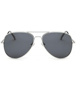 Rimless Unisex 3026 Gold Wire Frame Tinted Lens Aviator Sunglasses - Silver - CL18KL4ZADK $11.01