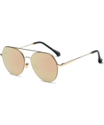 Aviator Women's 'Kenzie' 57mm Aviator Designer Sunglasses - Gold Frame/Orange Lens - CE18C9UKA7Z $25.01