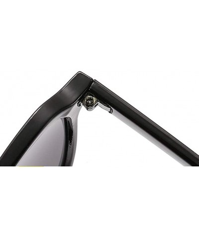 Round Fashion Round HD Sunglasses for Women - UV400 Protection - Beach - Shopping - Black - C918X05ER3M $13.15