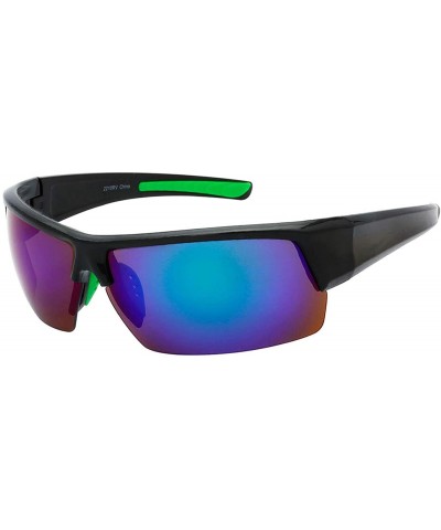 Sport Men's Titan Designer Fashion Sports Sunglasses for Baseball Cycling Fishing Golf - Green - C818U85ENEK $11.34