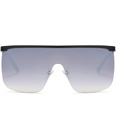 Square 2019 New Trending Unisex Oversized Square Sunglasses Rimless One Piece Goggle Eyewear UV400 - Black - CZ18MG2L7QQ $12.63