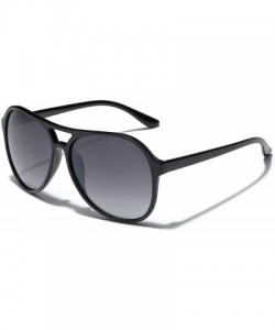 Aviator Retro Vintage Unisex Fashion Aviator Sunglasses - Black - Gradient Smoke - CB11P3RCYM9 $12.53