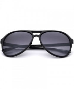 Aviator Retro Vintage Unisex Fashion Aviator Sunglasses - Black - Gradient Smoke - CB11P3RCYM9 $12.53
