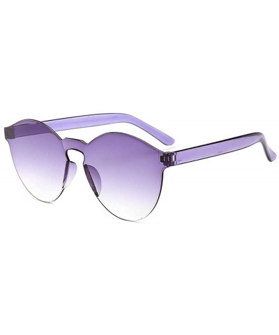 Round Unisex Fashion Candy Colors Round Outdoor Sunglasses Sunglasses - Light Gray - CN199UNI8GE $10.93