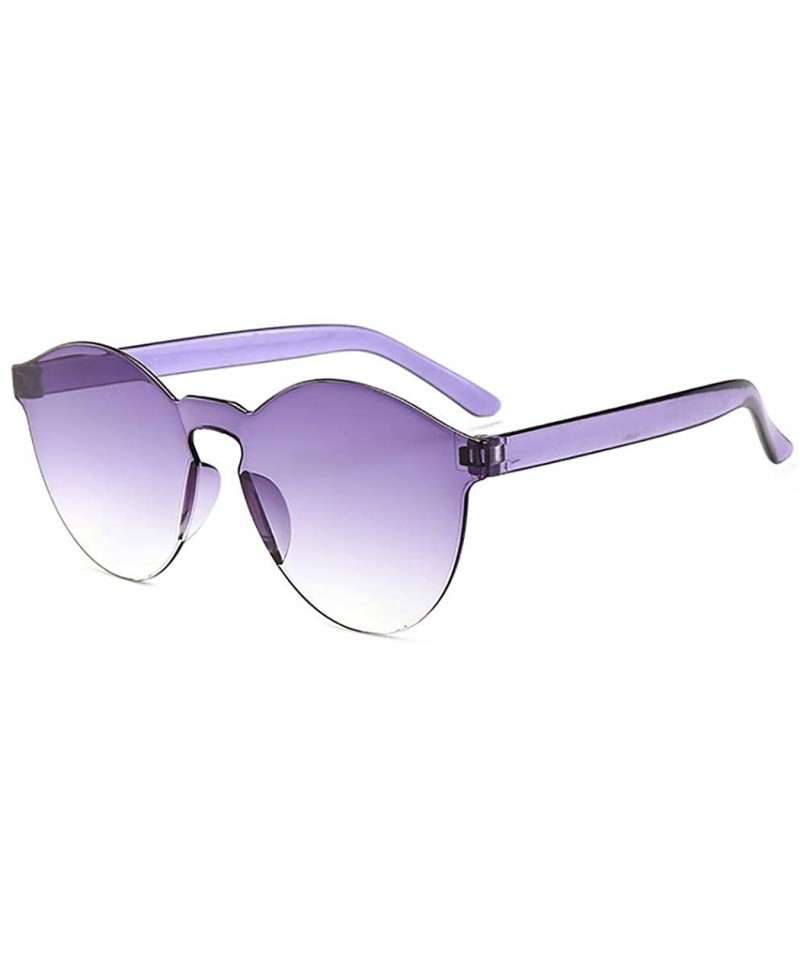Round Unisex Fashion Candy Colors Round Outdoor Sunglasses Sunglasses - Light Gray - CN199UNI8GE $10.93