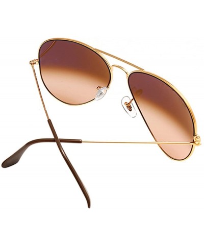 Aviator Classic Metal Sun Glasses 3025 Men Aviator Sunglasses Glass Lens Women - UV 400 with case 58MM - C018D3SULXG $27.79