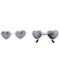 Round 2019 trend round face love heart photo frame color lens female diamond love shape sunglasses UV400 - CP18W6GQNR2 $11.64