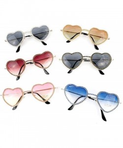 Round 2019 trend round face love heart photo frame color lens female diamond love shape sunglasses UV400 - CP18W6GQNR2 $11.64