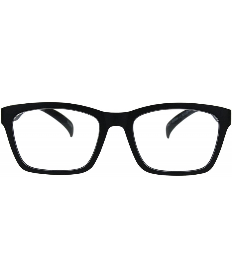 Rectangular Luxury Fashion Classic Modern Rectangular Plastic Frame Reading Glasses - Black - CI1820IWCMN $10.61