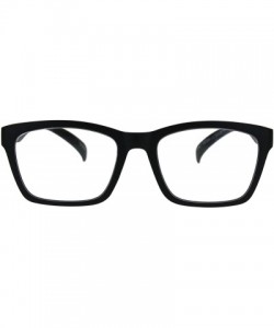 Rectangular Luxury Fashion Classic Modern Rectangular Plastic Frame Reading Glasses - Black - CI1820IWCMN $10.61