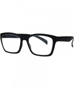 Rectangular Luxury Fashion Classic Modern Rectangular Plastic Frame Reading Glasses - Black - CI1820IWCMN $10.61