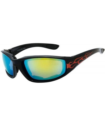 Sport Men's Flame Spitter Designer Fashion Sports Sunglasses for Baseball Cycling Fishing Golf - Blue - CP18U67T9RU $8.72