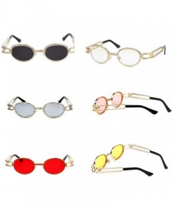 Oval Unisex Sunglasses Rhinestones Steampunk Colorful - CM18Y9OQUYK $8.13