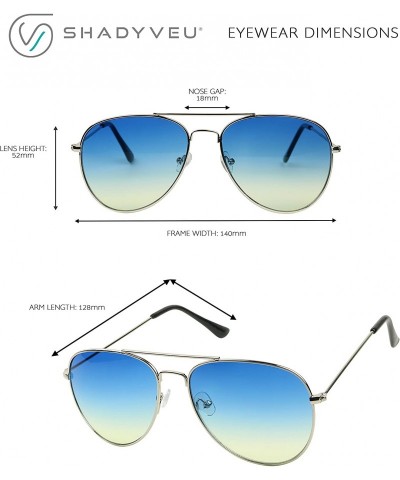 Aviator Rare Oceanic Hippie Aviator Sunglasses Gradient Two Tone Colored Lens Pilot Metal Frame Teardrop Shades - CC18MHMOK0Y...