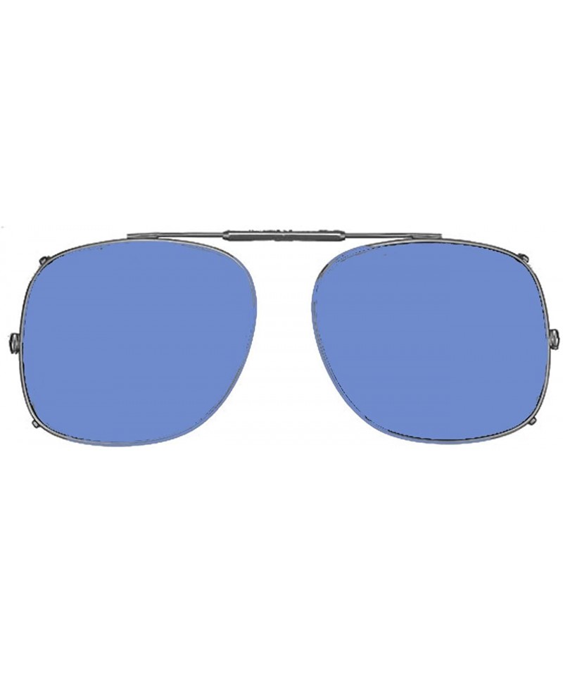 Square Visionaries Polarized Clip on Sunglasses - Square - Bronze Frame - 57 x 48 Eye - CA12N1AQSS4 $50.07