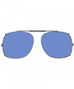 Square Visionaries Polarized Clip on Sunglasses - Square - Bronze Frame - 57 x 48 Eye - CA12N1AQSS4 $50.07