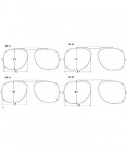 Square Visionaries Polarized Clip on Sunglasses - Square - Bronze Frame - 57 x 48 Eye - CA12N1AQSS4 $50.07