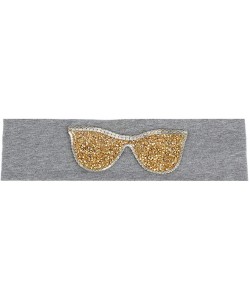 Wrap Plain Stretch Headb s Sunglasses Elastic Headb Rhinestones Hair B - Gold Dark Grey - CN18T74M82O $67.29